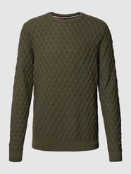 Strickpullover mit Strukturmuster von Lindbergh Grün - 29