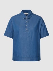 Jeansblouse met aangeknipte schouders van MAERZ Muenchen Blauw - 40
