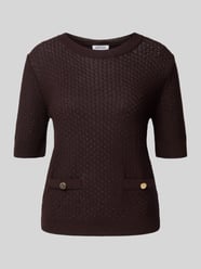 Regular Fit Strickshirt mit Rundhalsausschnitt und 1/2-Arm von More & More - 34