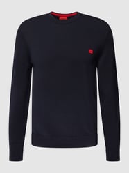 Sweter z dzianiny z wyhaftowanym logo model ‘Cassius’ od HUGO - 22