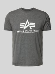 T-Shirt mit Label-Print von Alpha Industries Grau - 13