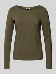 Slim Fit Langarmshirt aus elastischem Baumwoll-Mix von s.Oliver RED LABEL Grün - 38