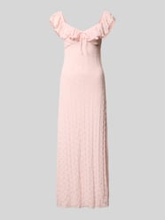 midi-jurk met kant en strikdetail van Gina Tricot Fuchsia - 5