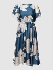 PLUS SIZE Midikleid mit floralem Muster von Swing Curve Blau - 7