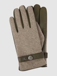 Handschuhe aus Wollmischung und Leder von Roeckl Oliv - 32