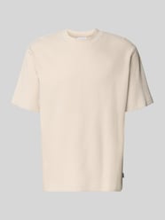 T-Shirt mit Ripp-Optik Modell 'HARRISON' von JACK & JONES Beige - 27