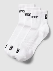 Sokken met labeldetails in een set van 3 paar van Salomon Wit - 44