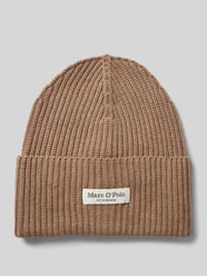 Beanie aus reiner Baumwolle mit breitem Umschlag von Marc O'Polo Braun - 13