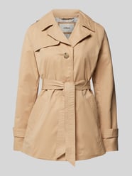 Kurzer Trenchcoat mit Bindegürtel von s.Oliver RED LABEL Beige - 19