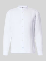 Slim Fit Leinenhemd aus reinen Leinen mit Stehkragen von OLYMP Level 5 - 8