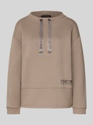 Loose Fit Sweatshirt aus Viskose-Mix mit Ziersteinbesatz von Betty Barclay Beige - 21