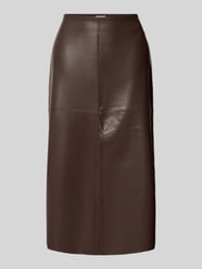 Spódnica midi rozkloszowana z imitacji gładkiej skóry od s.Oliver RED LABEL - 36