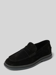 Lederloafers mit Label-Details Modell 'Chaol' von HUGO Schwarz - 1