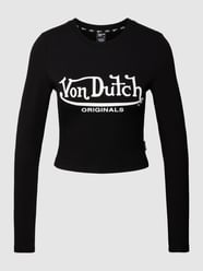 Shirt met lange mouwen en labelprint, model 'BLAIR' van Von Dutch Grijs / zwart - 38