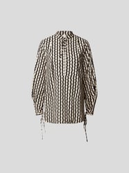 Schluppenbluse mit Streifenmuster von By Malene Birger Schwarz - 3