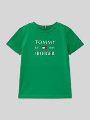 T-Shirt mit Label-Print von Tommy Hilfiger Kids - 24