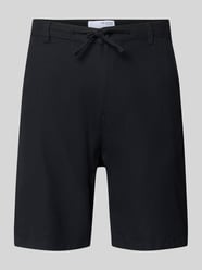 slim fit bermuda van mix van katoen en linnen model 'BRODY' van Selected Homme - 1