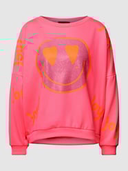 Sweatshirt mit Strasssteinbesatz Modell 'JOY' von miss goodlife Pink - 7