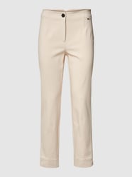 Stoffen broek met labeldetail van Marc Cain Beige - 42