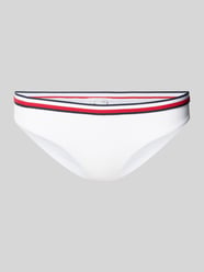 Bikini-Hose mit elastischem Logo-Bund Modell 'Global' von TOMMY HILFIGER Weiß - 22