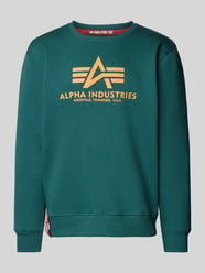 Sweatshirt mit Label-Print von Alpha Industries Blau - 28