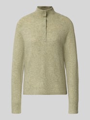 Gebreide pullover met opstaande kraag en knoopsluiting, model 'Plutton' van OPUS - 11