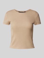 T-shirt z krótkim rękawem z przędzą z efektem metalicznym model ‘CHLOE’ od Vero Moda - 16