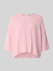 oversized gebreide pullover met linnenaandeel van American Vintage Fuchsia - 19