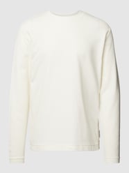 Longsleeve mit geripptem Rundhalsausschnitt von Marc O'Polo Beige - 13