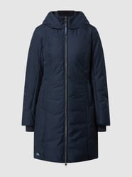 Lange jas met capuchon, model 'Atari' - waterdicht  van Ragwear Blauw / turquoise - 42