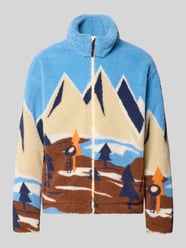 Fleecejack in all-over look met opstaande kraag van Napapijri - 1