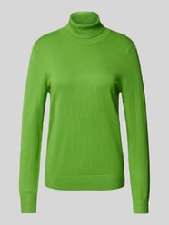 Sweter z dzianiny z golfem od Jake*s Casual Zielony - 48