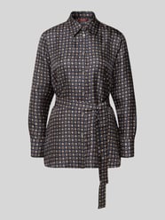 Bluzka koszulowa o kroju regular fit z jedwabiu z nadrukiem model ‘BOCCALE’ od Max Mara Studio - 2
