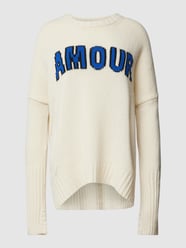 Gebreide pullover van wol met ronde hals, model 'MALTA' van Zadig & Voltaire Wit - 24