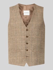 Regular Fit Weste aus reiner Viskose mit Paspeltasschen von ROY ROBSON Beige - 12