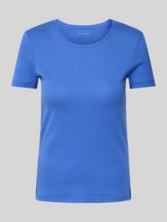 T-shirt z prążkowanym okrągłym dekoltem od Christian Berg Woman - 34