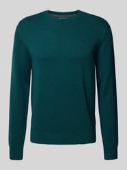 Regular Fit Strickpullover aus reiner Baumwolle mit Label-Stitching von s.Oliver RED LABEL Blau - 2