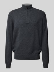 Gebreide pullover met schipperskraag van Fynch-Hatton Grijs / zwart - 19