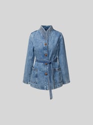 Jeansjacke mit Taillengürtel von Remain Blau - 30