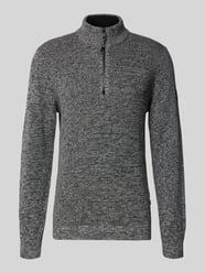 Slim fit schipperstrui met ritssluiting, model 'Mouline' van camel active - 12