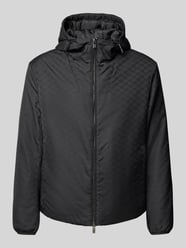 Jacke mit Logo-Muster und Zweiwege-Reißverschluss von Emporio Armani - 40