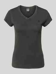 T-shirt z prążkowanym dekoltem w serek od G-Star Raw - 35