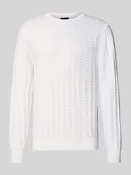 Sweter z fakturą imitacja dzianiny model 'Simond' od HUGO - 21
