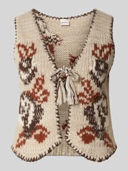 Regular fit bodywarmer van wolmix in tricotlook van Stefanel Beige - 22