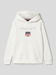 Hoodie mit Label-Stitching von Gant Weiß - 17
