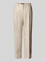 High Waist Hose aus Leinen-Mix mit Eingrifftaschen von Marc Cain Beige - 19