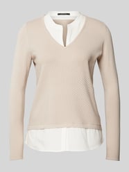 Strickpullover im Double-Layer-Look von comma Beige - 26