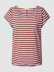 T-Shirt mit Streifenmuster von Esprit Orange - 13