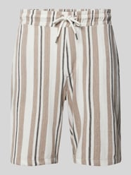 Relaxed Fit Shorts mit Strukturmuster Modell 'terry' von Lindbergh Beige - 15