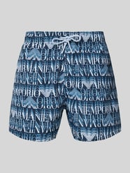 Regular Fit Badeshorts mit Label-Print von Emporio Armani - 10